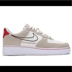 Shoes | Nike Air Force 1 Low First Use Light Sail Red | Poshmark